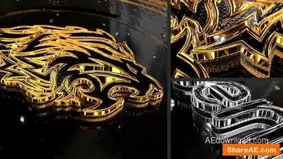 Gold And Diamonds Logo Stings template preview