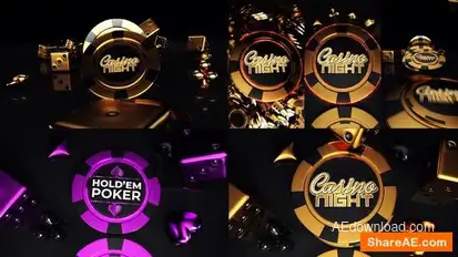 Gold Chips Casino And Instagram Stories Openers template preview