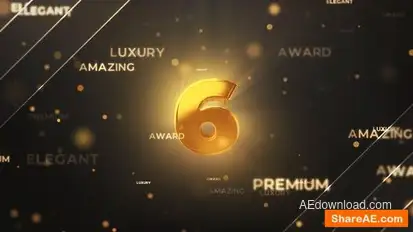 Gold Countdown Intro Openers template preview