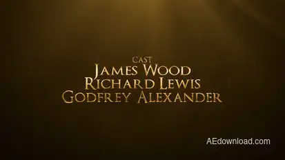 Gold Credits Titles template preview