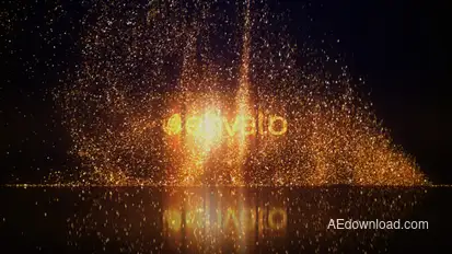 Gold Glitters Logo Reveal Logo Stings template preview