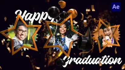 Gold Graduation Awards Intro Openers template preview