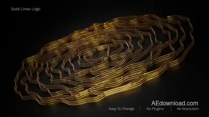 Gold Lines Logo Logo Stings template preview