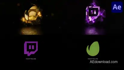 Gold Logo for After Effects Logo Stings template preview