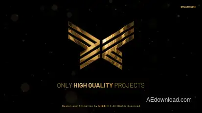 Gold Logo Opener Logo Stings template preview