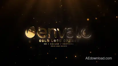 Gold Logo Opener Logo Stings template preview