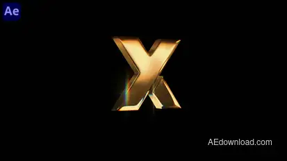 Gold Logo Opener Logo Stings template preview