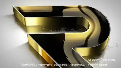 Gold Logo Reveal Logo Stings template preview