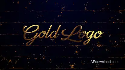 Gold Logo Reveal (Particles Opener) Logo Stings template preview