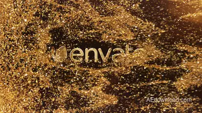 Gold Luxury Elegant Shine Blow Particles Logo Logo Stings template preview