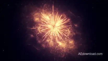 Gold Particle Explosion Logo Logo Stings template preview