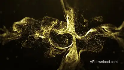 Gold Particle Logo Logo Stings template preview