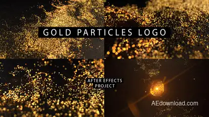 Gold Particles Logo Logo Stings template preview
