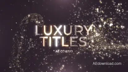 Gold Particles Titles Titles template preview
