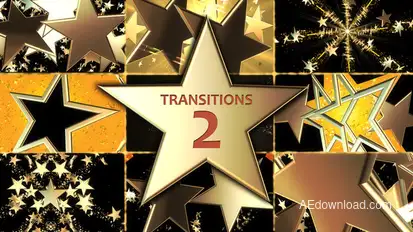 Gold Star Transitions Pack 2 Elements template preview