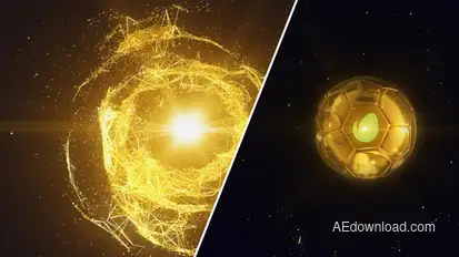 Gold Swirls Logo Reveal Logo Stings template preview