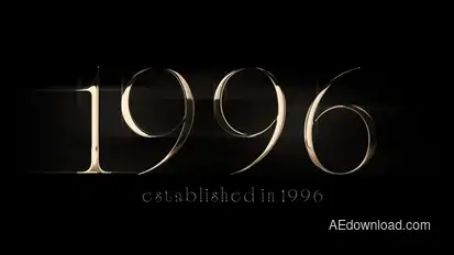 Gold Text Titles template preview