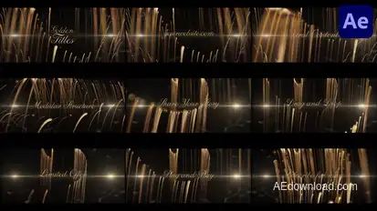 Gold Titles for After Effects Titles template preview