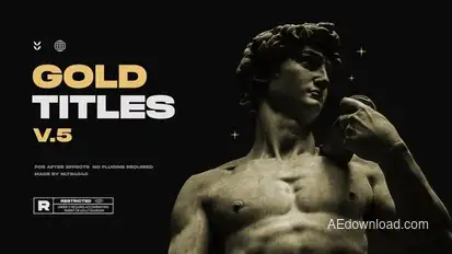 Gold Titles | Text Animation Titles template preview