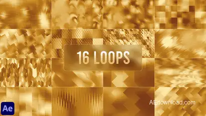 Golden Background Loops Collection Elements template preview