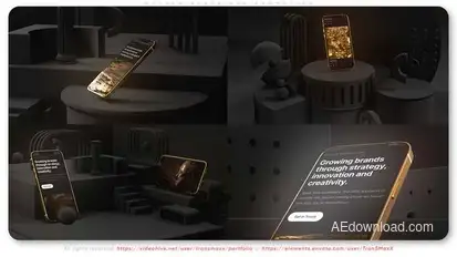Golden Black App Promotion Product Promo template preview