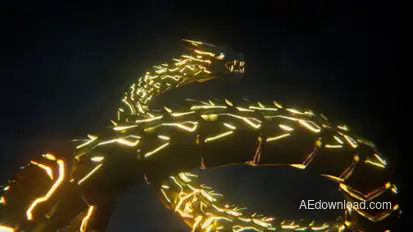 golden dragon thunder Logo Stings template preview