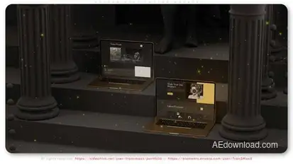 Golden Dust Laptop Mockup Product Promo template preview