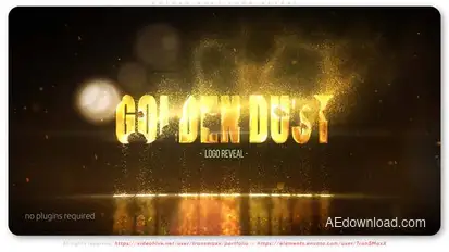 Golden Dust Logo Reveal Logo Stings template preview