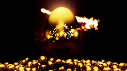 Golden Easter Eggs Logo Stings template preview