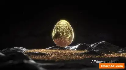 Golden Egg Reveal Logo Stings template preview