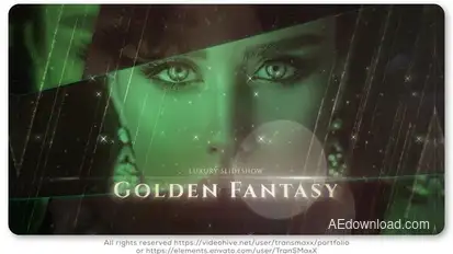 Golden Fantasy Luxury Slideshow Openers template preview