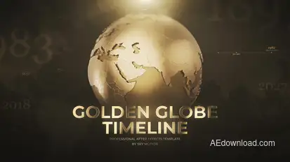 Golden Globe Timeline Presentation Openers template preview