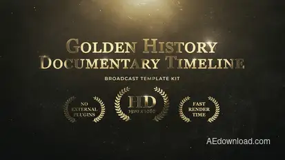Golden History Documentary Timeline broadcast-packages template preview
