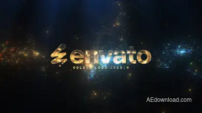 Golden Logo Reveal Logo Stings template preview