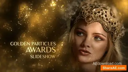 Golden Particles Awards Slideshow Openers template preview