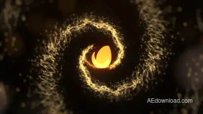 Golden Particles Intro Logo Stings template preview