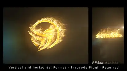 Golden Particles Logo Reveal Logo Stings template preview