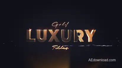 Golden Premium Titles Titles template preview