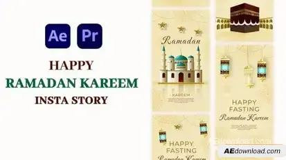 Videohive Golden Ramadan Kareem Instagram Story Elements template preview