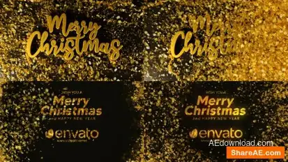 Golden Snow  logo reveal Logo Stings template preview