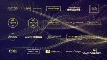 Golden Titles Titles template preview