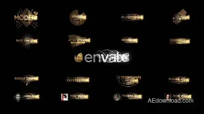 Golden Titles V.5 Titles template preview