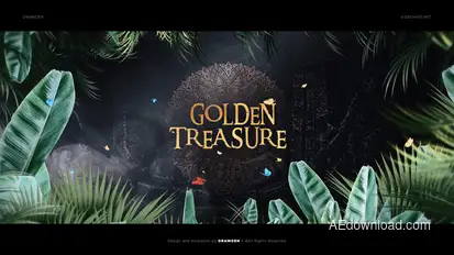 Golden Treasure Forest Trailer Titles template preview