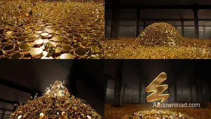 Golden Treasure Logo Reveal Logo Stings template preview