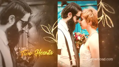 Golden Wedding Slideshow Openers template preview