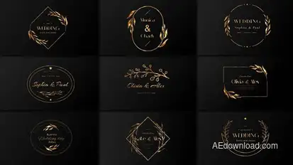 Golden Wedding Titles 4K Titles template preview