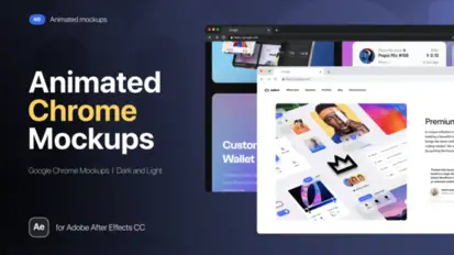 Google Chrome Animated Mockups Video Displays template preview