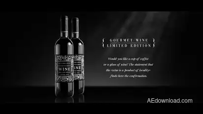 Gourmet Red Wine Product Promo template preview