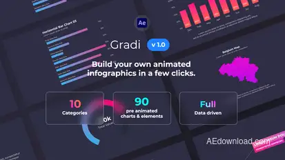 Gradi - Gradient Infographics Infographics template preview