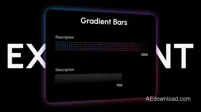 Gradient Bars Infographics template preview